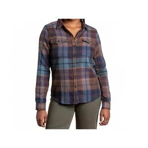 NEW TOAD&CO re-form flannel long sleeve shirt in riverside